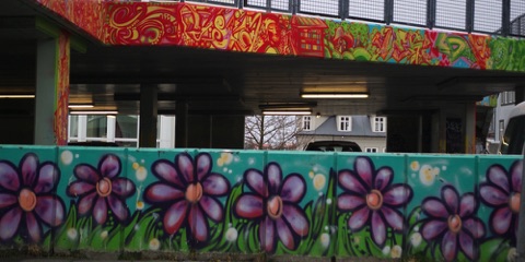 Street art at car park, Reykjavik